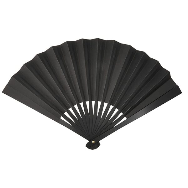 TS-B Hannya Takeshi no Honor Iron Fan, Size 8, Black, Heart Sutra Online - Image 2