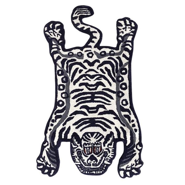 Tibetan Tiger Rug, Small, White, DETAIL Tibetan Tiger Rug [White Small] Discount