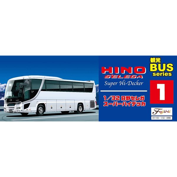 FUJIMI MODEL BUS1 1 32 SIGHTSEEEING Bus Series No. 1 SEIGA HINO SUPER HYDECKA PLASTIC MODEL on Sale - Image 3