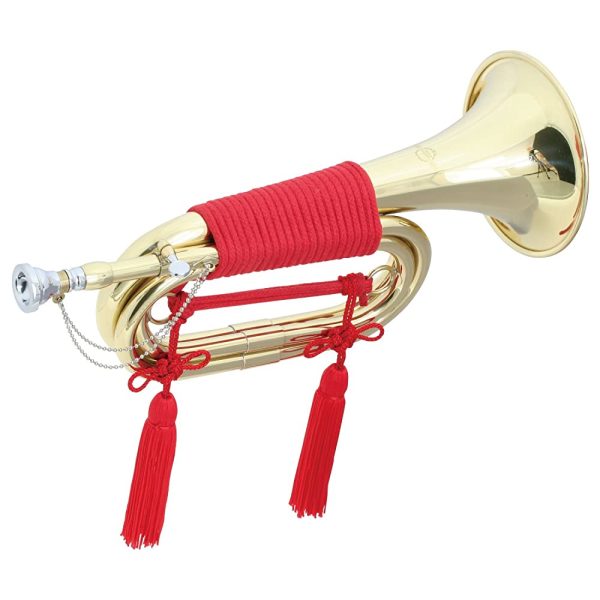 MAXTONE Signal Bugle with 3 Roll Gold Lacquer Finish Made In Taiwan TB – 3l Online Sale - Image 2