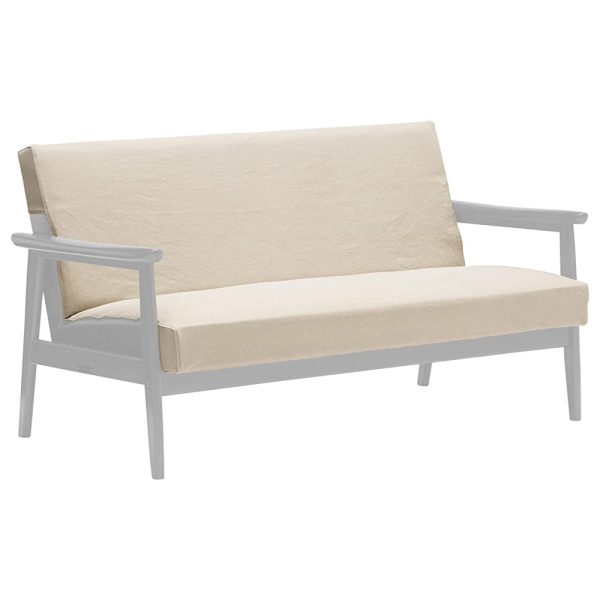 Karimoku K36173ZOK 60 K Chair 2 Seater Cover, Canvas Gray, Large Supply