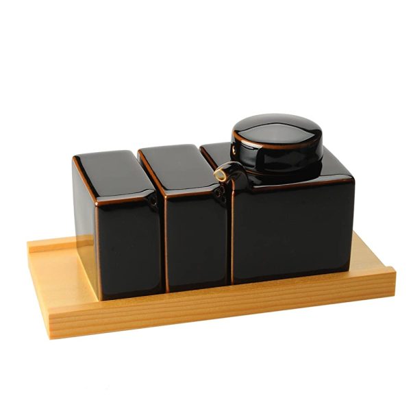 Hakusan Pottery 3-Piece Conditioning Set (Includes Wooden Stand) Online Sale - Image 2