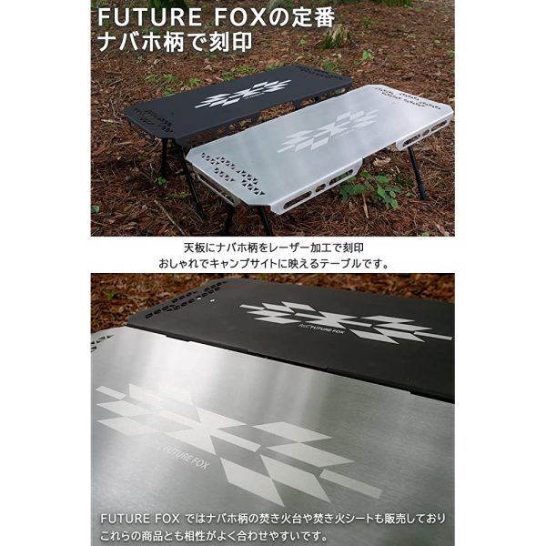 FUTURE FOX NAVAJO TAKIBI SIDE TABLE Bonfire Side Table Stepless Adjustable (Silver) For Discount - Image 3