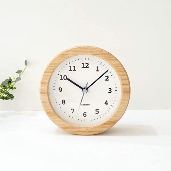 KATOMOKU Dual Use Clock, 5 km-112NARC, Natural, Radio Clock, Continuous Second Hand Online Sale - Image 3