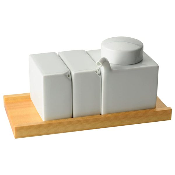 Hakusan Pottery 3-Piece Conditioning Set (Includes Wooden Stand) Online Sale